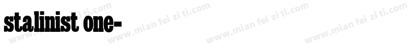 stalinist one字体转换